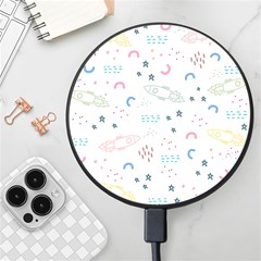 Spaceship Pattern Star Wireless Fast Charger(black) by Pakjumat