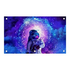 The Cosmonaut Galaxy Art Space Astronaut Banner And Sign 5  X 3  by Pakjumat