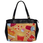 Fast Junk Food  Pizza Burger Cool Soda Pattern Oversize Office Handbag Front