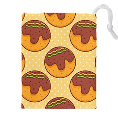 Takoyaki Food Seamless Pattern Drawstring Pouch (4xl) by Sarkoni