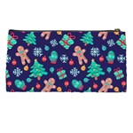 Christmas Texture New Year Background Trees Retro Pattern Pencil Case Back