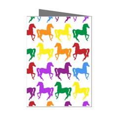 Colorful Horse Background Wallpaper Mini Greeting Cards (pkg Of 8) by Amaryn4rt