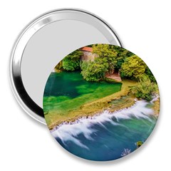 River Waterfall 3  Handbag Mirrors by Sarkoni