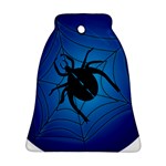 Spider On Web Bell Ornament (Two Sides) Front