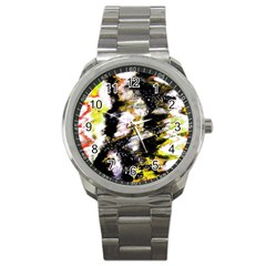 Canvas Acrylic Digital Design Art Sport Metal Watch by Amaryn4rt