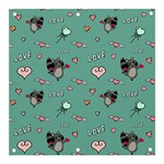 Raccoon Love Texture Seamless Banner and Sign 3  x 3  Front