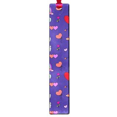 Rabbit Hearts Texture Seamless Pattern Large Book Marks by Ravend