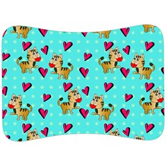 Cat Love Pattern Velour Seat Head Rest Cushion by Ravend