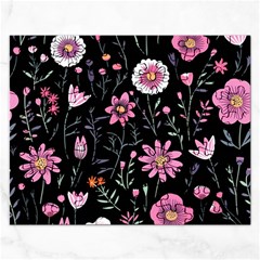 Flowers Pattern Rectangular Jigsaw Puzzl by Ravend