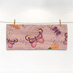 Butterfly Background Pattern Texture Hand Towel by Ravend