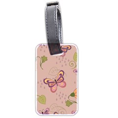 Butterfly Background Pattern Texture Luggage Tag (two Sides) by Ravend