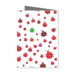 Beetle Animals Red Green Fly Mini Greeting Cards (pkg Of 8) by Amaryn4rt