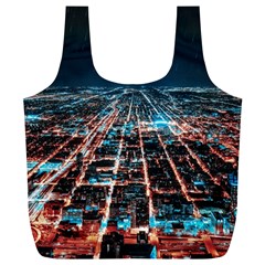 Aerial Shot Of Buildings Full Print Recycle Bag (xl) by Modalart