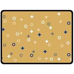 Cross Circles White Circles Two Sides Fleece Blanket (large) by Grandong