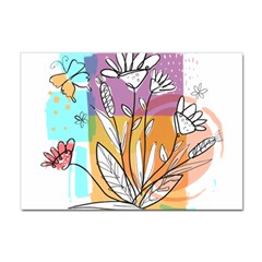 Flower Leaves Foliage Grass Doodle Sticker A4 (10 Pack) by Grandong