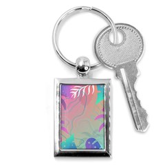 Palm Trees Leaves Plants Tropical Key Chain (rectangle) by Grandong