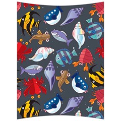 Sea Animals Pattern Wallpaper Fish Back Support Cushion by Grandong