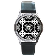 Kaleidoscope Mandala Art Round Metal Watch by Sarkoni