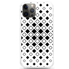 Square Diagonal Pattern Monochrome Iphone 12 Pro Max Tpu Uv Print Case by Apen