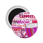 Coffee Cup Lettering Coffee Cup 2.25  Magnets Front