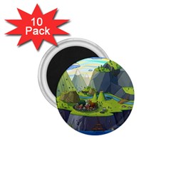 Cartoon Network Mountains Landscapes Seas Illustrations Adventure Time Rivers 1 75  Magnets (10 Pack)  by Sarkoni