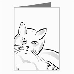 Dog Cat Domestic Animal Silhouette Greeting Card by Modalart