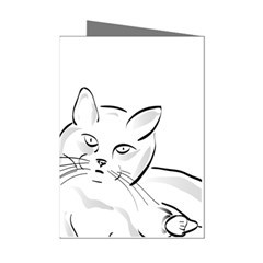 Dog Cat Domestic Animal Silhouette Mini Greeting Cards (pkg Of 8) by Modalart