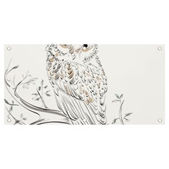 Owl Bird Wildlife Bird Of Prey Banner And Sign 4  X 2  by Modalart