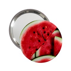 Watermelon Fruit Green Red 2 25  Handbag Mirrors by Bedest