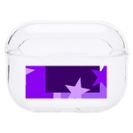 Purple Stars Pattern Shape Hard PC AirPods Pro Case Front