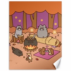 Pusheen Cute Fall The Cat Canvas 18  X 24  by Modalart