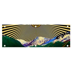 Surreal Art Psychadelic Mountain Banner And Sign 6  X 2  by Modalart