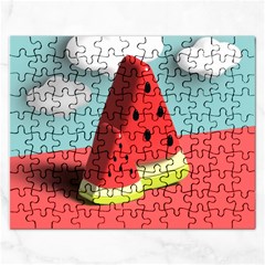 Watermelon Fruit Rectangular Jigsaw Puzzl by Modalart