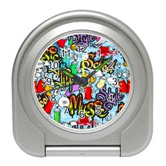 Graffiti Characters Seamless Patterns Travel Alarm Clock by Bedest