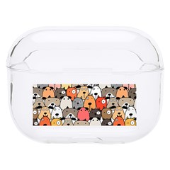 Cute Dog Seamless Pattern Background Hard Pc Airpods Pro Case by Pakjumat