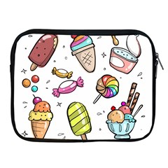 Doodle Cartoon Drawn Cone Food Apple Ipad 2/3/4 Zipper Cases by Hannah976