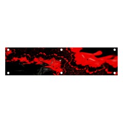 Red Black Fractal Mandelbrot Art Wallpaper Banner And Sign 4  X 1  by Hannah976