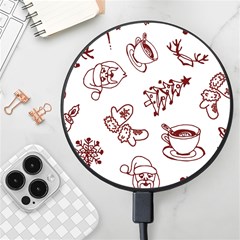 Red And White Christmas Breakfast  Wireless Fast Charger(black) by ConteMonfrey