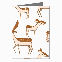 Seamless Deer Pattern Design Greeting Cards (pkg Of 8) by Hannah976