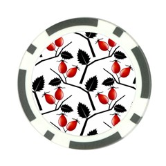 Rose Hip Pattern Branches Autumn Poker Chip Card Guard (10 Pack) by Hannah976