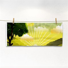 Wallpaper Background Landscape Hand Towel by Hannah976