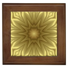 Background Pattern Golden Yellow Framed Tile by Hannah976