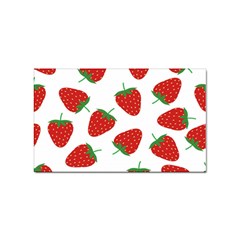 Seamless Pattern Fresh Strawberry Sticker Rectangular (100 Pack) by Sarkoni