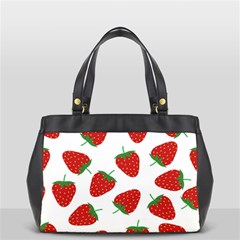 Seamless Pattern Fresh Strawberry Oversize Office Handbag (2 Sides) by Sarkoni