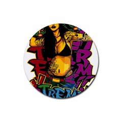 Xtreme Skateboard Graffiti Rubber Coaster (round) by Sarkoni