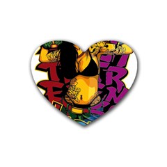 Xtreme Skateboard Graffiti Rubber Coaster (heart) by Sarkoni