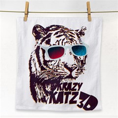 Krazy Katz 3d Tiger Roar Animal Face Towel by Sarkoni