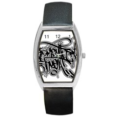 Hip Hop Music Drawing Art Graffiti Barrel Style Metal Watch by Sarkoni