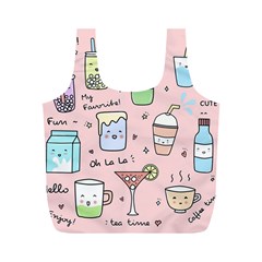 Drink Cocktail Doodle Coffee Full Print Recycle Bag (m) by Apen