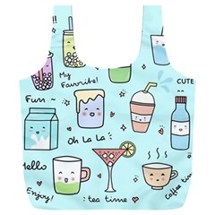 Drinks Cocktails Doodle Coffee Full Print Recycle Bag (xxl) by Apen